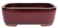 Preview: Bonsai - Schale  eckig  32 x 25.5 x 10.5 cm bordeaux 40202