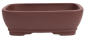 Preview: Bonsai - Schale  eckig  31 x 24.5 x 10 cm unglasiert braun frostfest aus Yixing