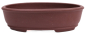 Preview: Bonsai - Schale  oval 31 x 24 x 8.5 cm unglasiert braun frostfest aus Yixing