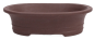 Preview: Bonsai - Schale  oval 31 x 24.5 x 8.7 cm unglasiert braun frostfest aus Yixing