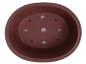 Preview: Bonsai - Schale  oval 31 x 24.5 x 8.7 cm unglasiert braun frostfest aus Yixing