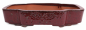 Preview: Bonsai - Schale eckig 53.5 x 44 x 11 cm bordeaux mit Relief  frostfest 40210