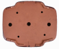 Preview: Bonsai - Schale eckig 53.5 x 44 x 11 cm bordeaux mit Relief  frostfest 40210