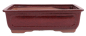 Preview: Bonsai - Schale eckig 33 x 25 x 10 cm bordeaux 40213