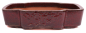 Preview: Bonsai - Schale oval 37 x 29.5 x 8.5 cm bordeaux frostfest 40227