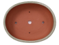Preview: Bonsai - Schale  oval 37.5 x 31 x 8 cm mattgrün 40232