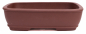 Preview: Bonsai - Schale eckig 37.5 x 29.5 x 10.5 cm unglasiert braun  40246