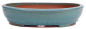 Preview: Bonsai - Schale oval 46 x 38.5 x 10.5 cm blaugrün frostfest 40259