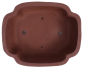 Preview: Bonsai - Schale eckig 31.5 x 26 x 11 cm unglasiert braun  40264A  2. Wahl