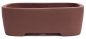 Preview: Bonsai - Schale eckig 32 x 25 x 10.5 cm unglasiert braun  40267