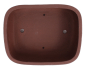 Preview: Bonsai - Schale eckig 32 x 25 x 10.5 cm unglasiert braun  40267