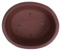 Preview: Bonsai - Schale oval 31.5 x 26 x 10 cm unglasiert braun  40270