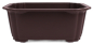 Preview: Bonsai - Schale eckig 38,5 × 30 × 15 cm Kunststoff braun sehr stabil 40276
