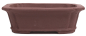 Preview: Bonsaischale eckig, braun – 31,5 × 22 × 10 cm – Yixing, unglasiert, frostfest