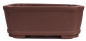 Preview: Bonsaischale eckig, braun – 48 × 37 × 18,5 cm – Yixing, unglasiert, frostfest