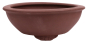 Preview: Bonsaischale rund, braun – Ø 35 × 13 cm – Yixing, unglasiert, frostfest