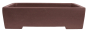 Preview: Bonsaischale eckig, braun – 56 × 40,5 × 15,5 cm – Yixing, unglasiert, frostfest