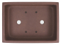 Preview: Bonsaischale eckig, braun – 56 × 40,5 × 15,5 cm – Yixing, unglasiert, frostfest