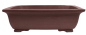Preview: Bonsaischale eckig, braun – 50 × 40 × 15,5 cm – Yixing, unglasiert, frostfest