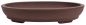 Preview: Bonsaischale oval, braun – 50,5 × 39 × 9 cm – Yixing, unglasiert, frostfest