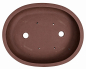 Preview: Bonsaischale oval, braun – 59,5 × 48 × 11,5 cm – Yixing, unglasiert, frostfest - 40297