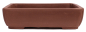Preview: Bonsaischale eckig, braun – 42 × 30 × 11 cm – Yixing, unglasiert, frostfest – 40298