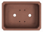 Preview: Bonsaischale eckig, braun – 42 × 30 × 11 cm – Yixing, unglasiert, frostfest – 40298