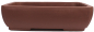 Preview: Bonsaischale eckig, braun – 50 × 37,5 × 14 cm – Yixing, unglasiert, frostfest - 40299