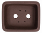 Preview: Bonsaischale eckig, braun – 37 × 30 × 10 cm – Yixing, unglasiert, frostfest - 40300