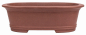 Preview: Bonsaischale oval, braun – 45 × 33,5 × 14 cm – Yixing, unglasiert, frostfest - 40302