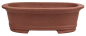 Preview: Bonsaischale oval, braun – 37 × 27 × 11,5 cm – Yixing, unglasiert, frostfest - 40303