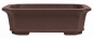 Preview: Bonsaischale eckig, braun – 50,5 × 38 × 16 cm – Yixing, unglasiert, frostfest - 40304