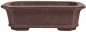 Preview: Bonsaischale eckig, braun – 39,5 × 29 × 12 cm – Yixing, unglasiert, frostfest - 40305