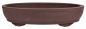 Preview: Bonsaischale oval, braun – 51 × 37 × 11,5 cm – Yixing, unglasiert, frostfest - 40306