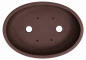 Preview: Bonsaischale oval, braun – 51 × 37 × 11,5 cm – Yixing, unglasiert, frostfest - 40306