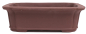 Preview: Bonsaischale eckig, braun – 40,5 × 31 × 12,5 cm – Yixing, unglasiert, frostfest