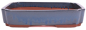 Preview: Bonsai - Schale eckig 37.5 x 28.5 x 8 cm, graublau  40404