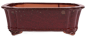Preview: Bonsai - Schale eckig 40.5 x 32.5 x 14.5 cm, bordeaux  frostfest 40425