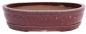 Preview: Bonsai - Schale oval 35.5 x 28.5 x 8.3 cm bordeaux frostfest 40456