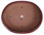 Preview: Bonsai - Schale oval 35.5 x 28.5 x 8.3 cm bordeaux frostfest 40456