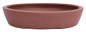 Preview: Bonsai - Schale oval 31.5 x 27 x 6.5 cm unglasiert braun  40460