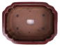 Preview: Bonsai - Schale eckig 36 x 28 x 12.5 cm  bordeaux  frostfest 40462