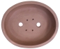 Mobile Preview: Bonsai - Schale oval 38,5 x 32 x 8 cm, unglasiert, braun  40870