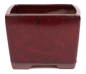 Preview: Bonsai Kaskadenschale quadratisch 13.5 x 13.5 x 10.5 cm bordeaux 50069
