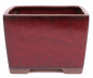 Preview: Bonsai Kaskadenschale quadratisch 18 x 18 x 12.5 cm bordeauxfarben 50070