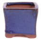 Preview: Bonsai - Schale Kaskadenschale quadratisch 5.5 x 5.5 x 5.2 cm blau  50221
