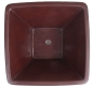 Mobile Preview: Bonsai - Schale, Kaskadenschale quadratisch 24,5 x 24,5 x 14 cm,  mit Relief, braun 50810
