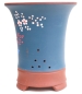 Preview: Bonsai - Kaskadenschale 26,5 x 22 Ø cm, blau-braun, mit Motiv, 50924