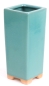 Mobile Preview: Bonsai - Schale, Kaskadenschale, eckig 9 x 9 x 21 cm, blaugrün   50964