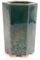 Mobile Preview: Bonsai - Kaskadenschale 6-eckig 11 x 11 x 18,5 cm, grün   50965